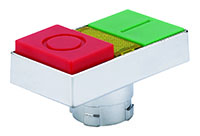 Têtes de rechange boutons doubles encastrés + en saillie à diode électroluminescente (LED) série Ex9PB