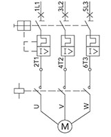 Principle Connection Diagram of Starter and Contractor