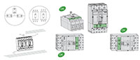 Interruptores automáticos de caja moldeada serie Ex9 - M2 - Pueden alimentarse de manera inversa (posiciones de montaje)