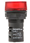 Luz indicadora de 22 mm compacta de frente plano, color rojo, serie Ex9IL1